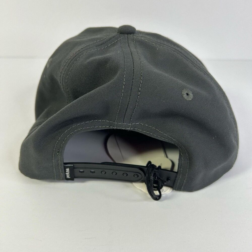 PrAna Gazin Patch Hat Cap Snapback Gray Mens One Size BFTE Logo Baseball - Picture 3 of 6